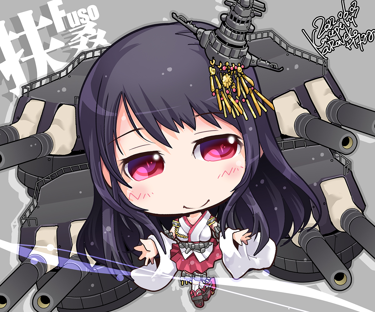 艦これ「【艦これデフォルメ絵(再)】扶桑 Fuso#艦これ #扶桑#扶桑進水日 」|KURONEKO@4/9ｻｲﾄﾞKOBE【委託＆色々】のイラスト