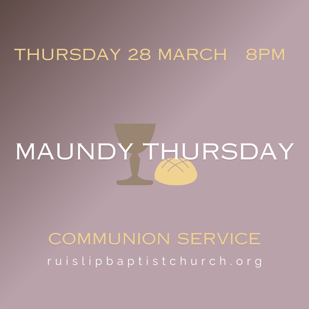 Our journey through the Easter weekend is about to begin, with a reflective Maundy Thursday service. We hope you can join us as we remember the events of the last supper, before Jesus' journey to the cross.