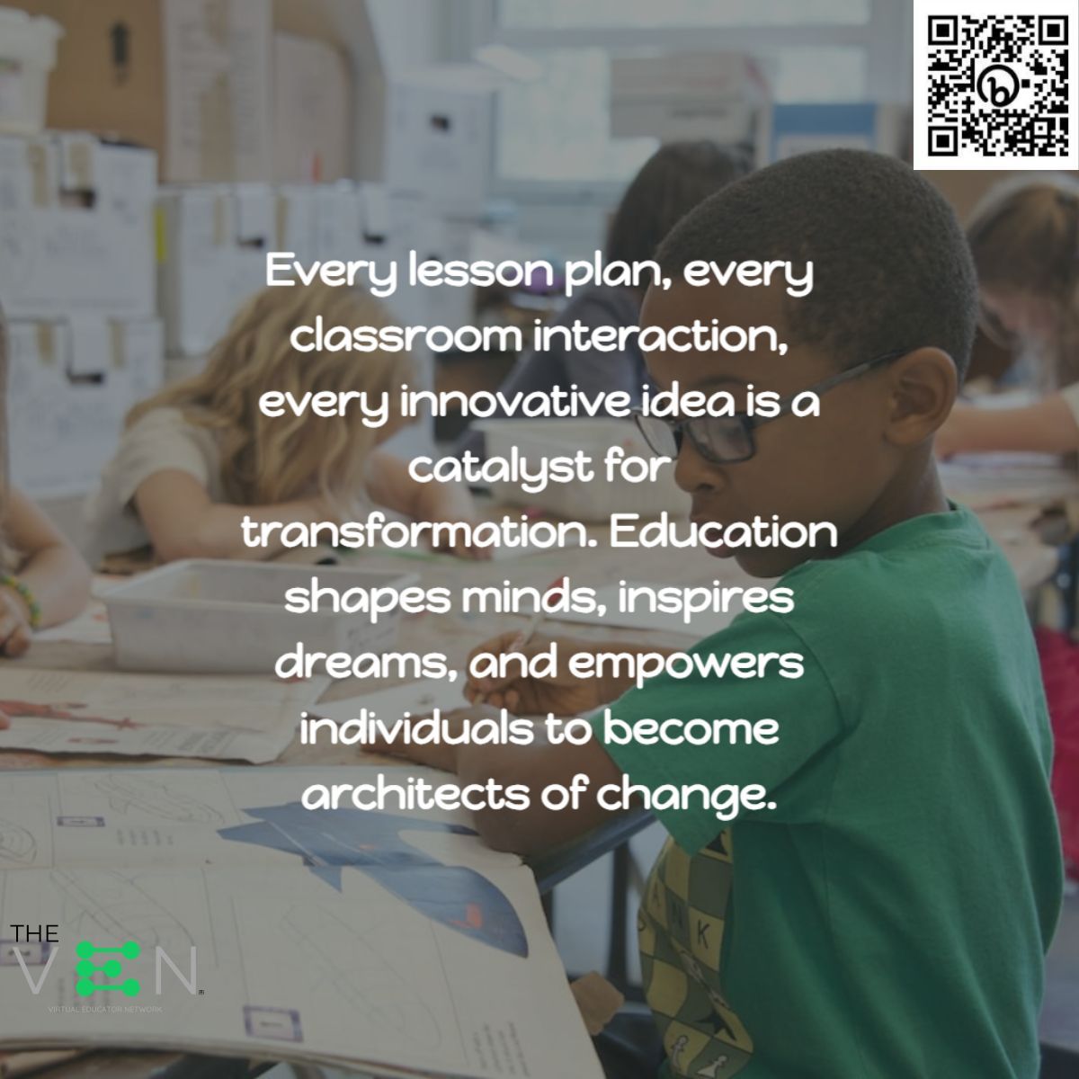 🪄 Let's embrace our roles not just as educators but as agents of change. Together, we're not just educating students; we're shaping future leaders, thinkers, and doers who will, in turn, shape the world. Shout out/tag a fellow #agentofchange!💚 #TheVEN #TeacherTwitter