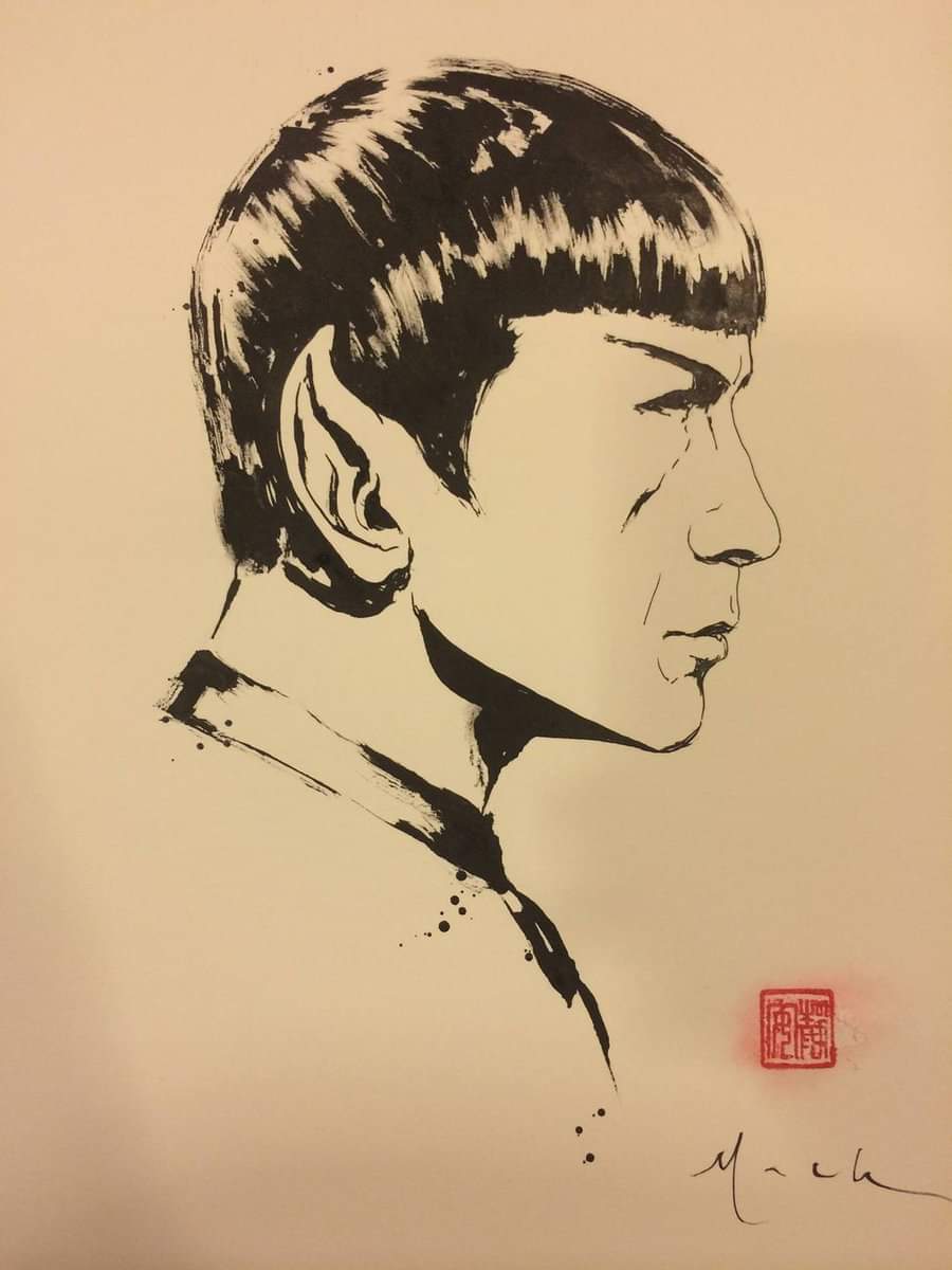 In honor of #LeonardNimoy's birthday #Spock Art by #DavidMack