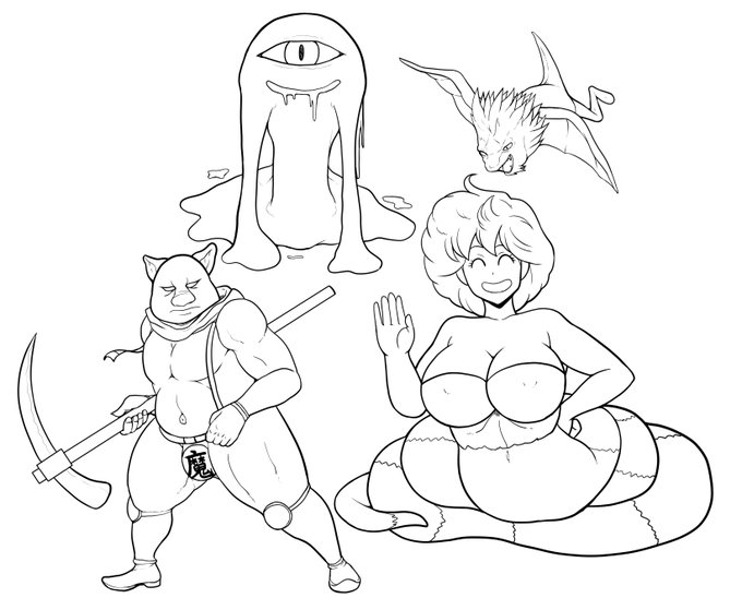 今回普通にモンスターにしようと思ってツクールのデフォ使うか悩んだけどやっぱ描いた
10種類ぐらい描いてイロチまでつければ回る! 