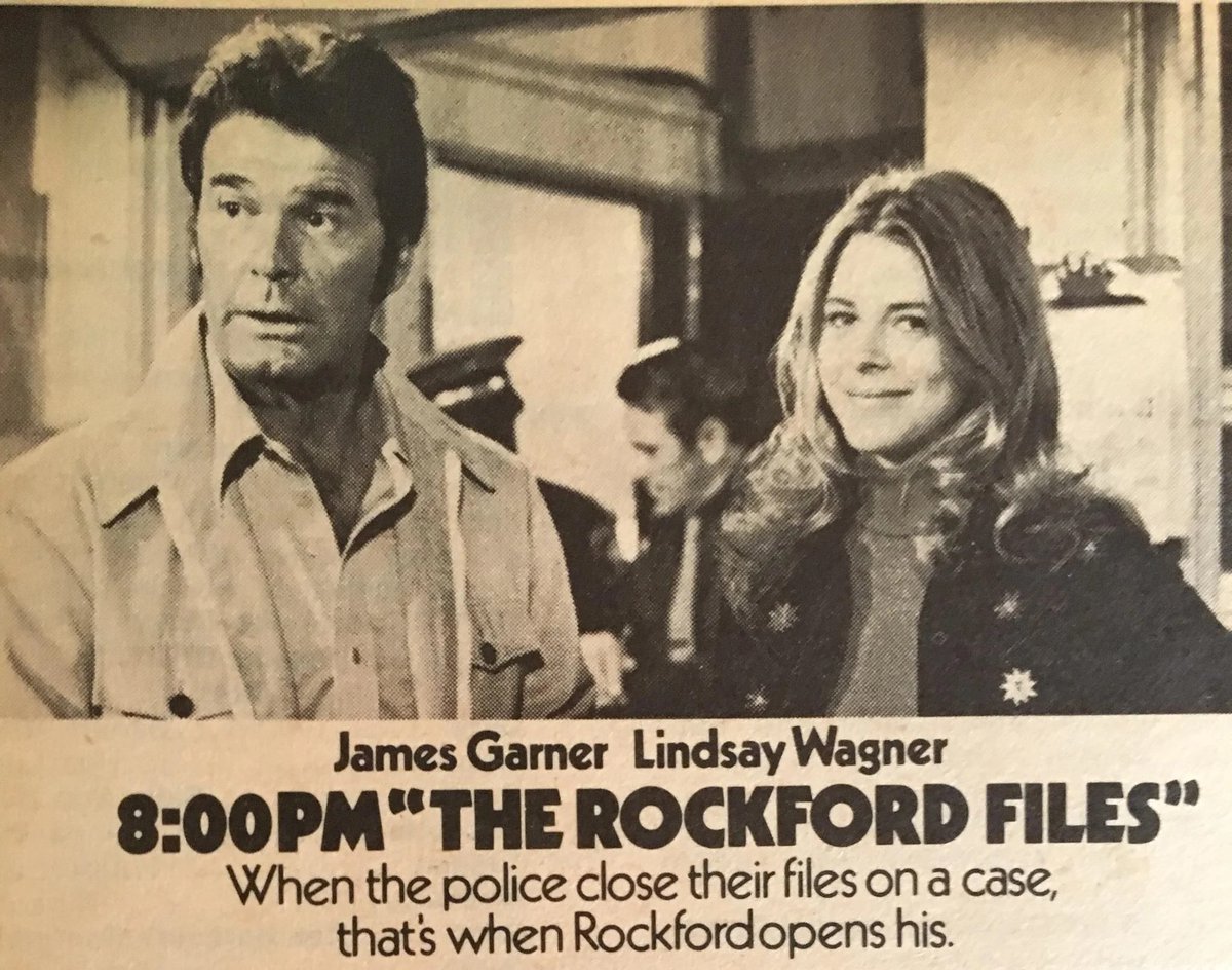 Happy Debut Day to 'The Rockford Files' which began as a TV movie of the week on NBC at 8pm on Wednesday, March 27th, 1974 with guest stars Lindsay Wagner and Bill Mumy

#TheRockfordFiles #jamesgarner #lindsaywagner #billmumy #mikepost #70s #debutday #thenostalgicpodblast
