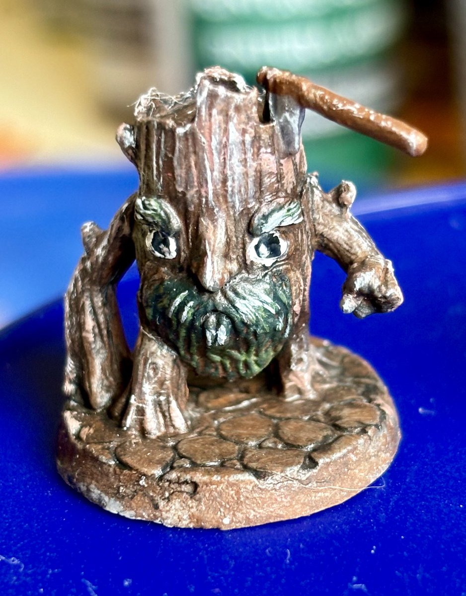 My wife painted some miniatures for D&D. First time painting miniatures too.