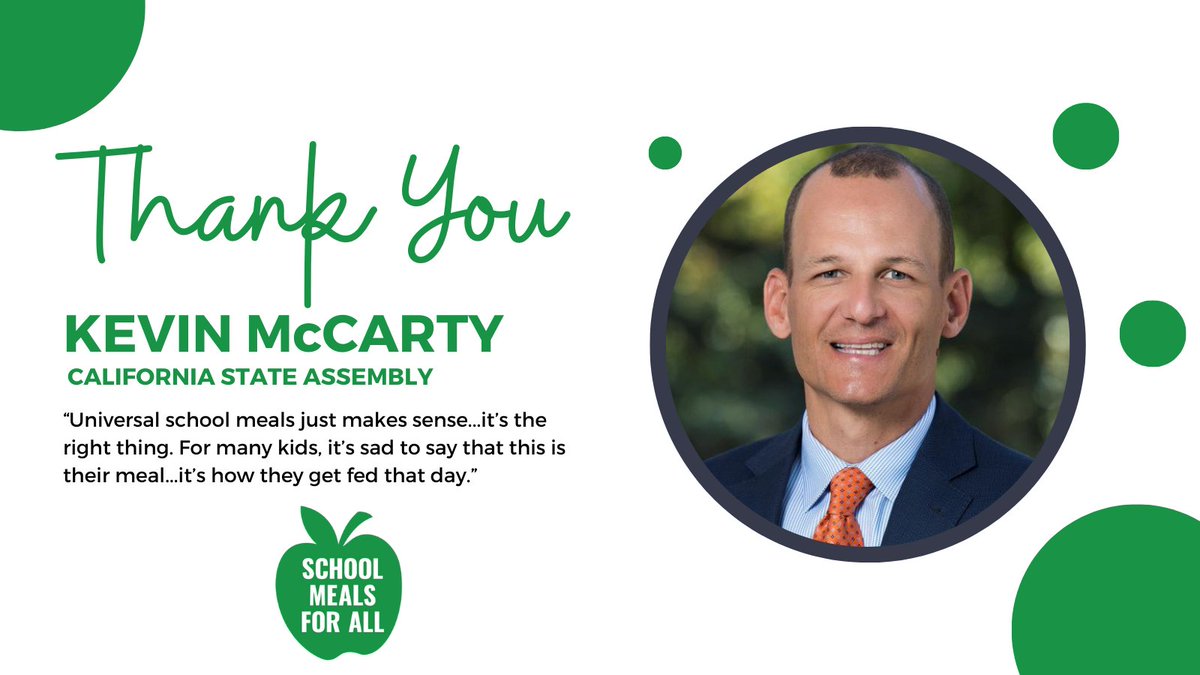 Thank you @AsmKevinMcCarty for your leadership and stalwart defense of California's children! We applaud you! #SchoolMeals4All #CABudget #CALeg