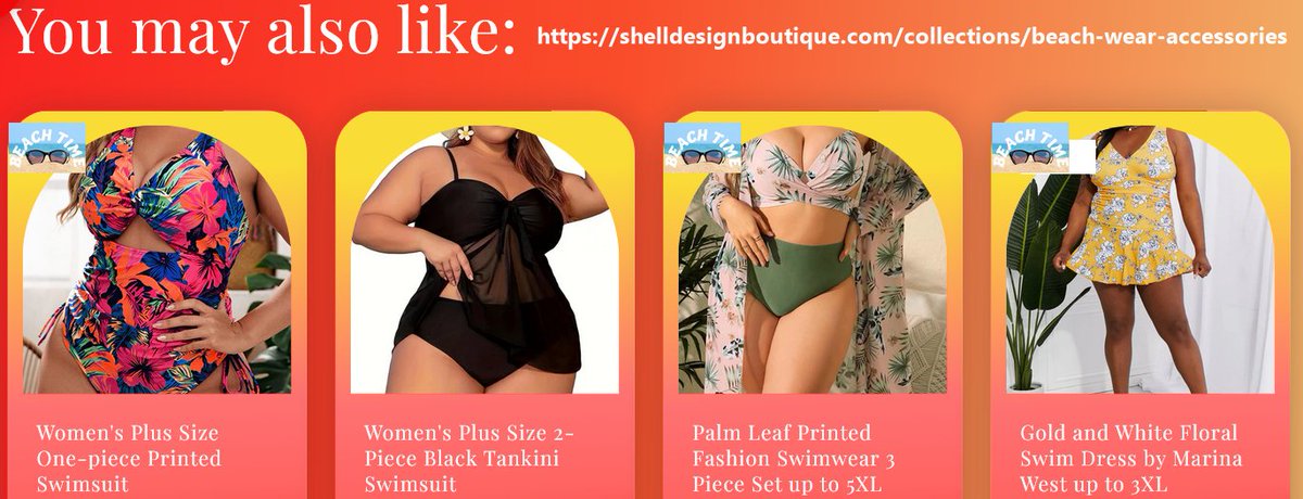 Check out our large collection of Plus Size Swimsuits and Cover-ups at shelldesignboutique.com/collections/be… #shelldesignboutique #plussizesuits #plussizes #swimsuits #coverups #freeshippinginusa