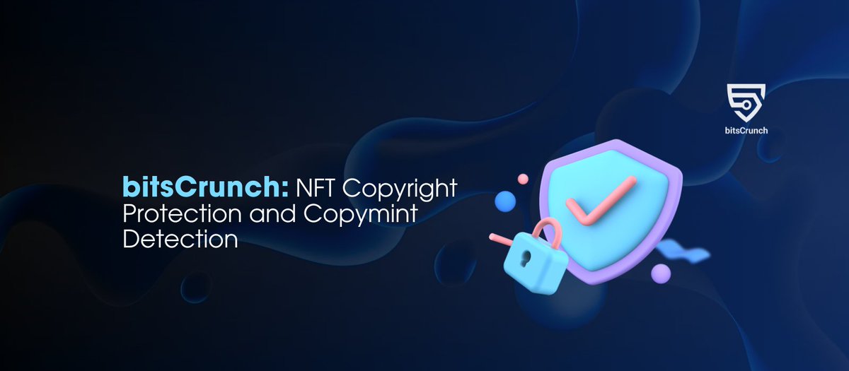 🛡 Protecting the integrity of NFTs, @bitsCrunch offers AI-powered solutions for #NFT copyright protection and copymint detection. 

🔐 Safeguard your digital assets!

Start here: 
🔗 bitscrunch.com
#NFTs #CopyrightProtection #AI