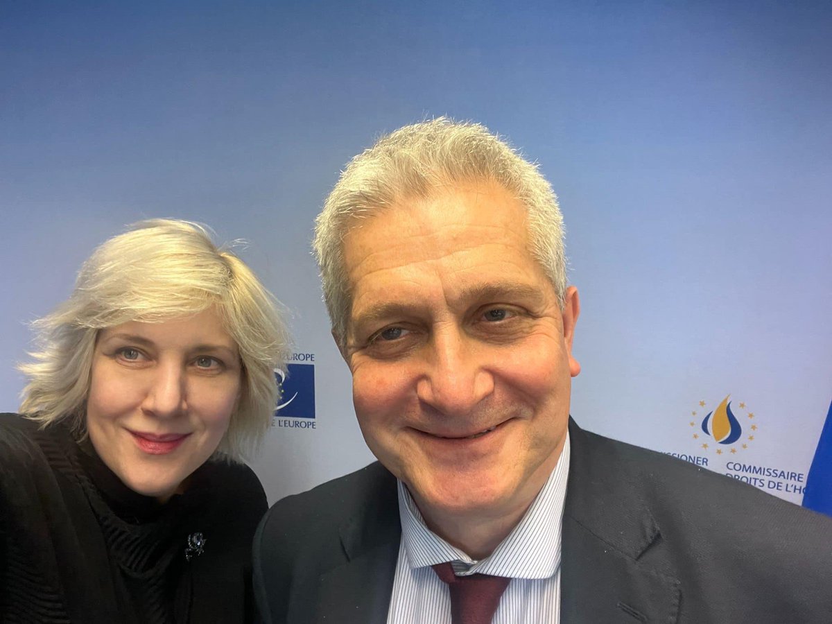 Vienna reunited in Strasbourg. Lovely to catch up with ⁦@Dunja_Mijatovic⁩