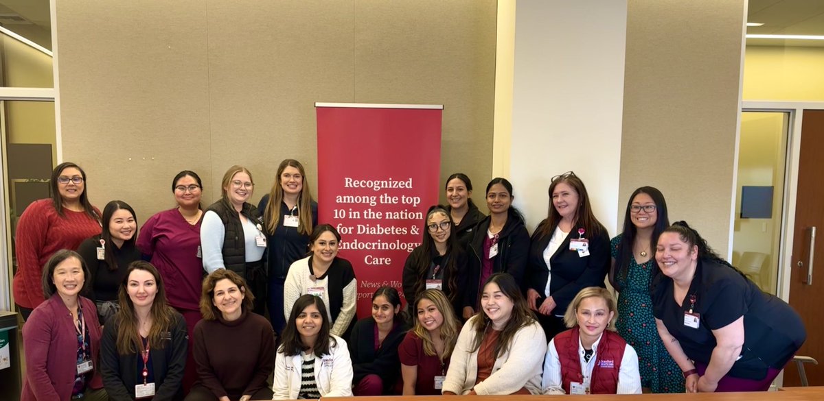 So proud to work with this amazing group in our Stanford Endocrinology clinics @StanfordEndo! Thank you @StanfordHealth for this celebration of our recognition by @usnews as #9 in the nation for Diabetes and Endocrinology.