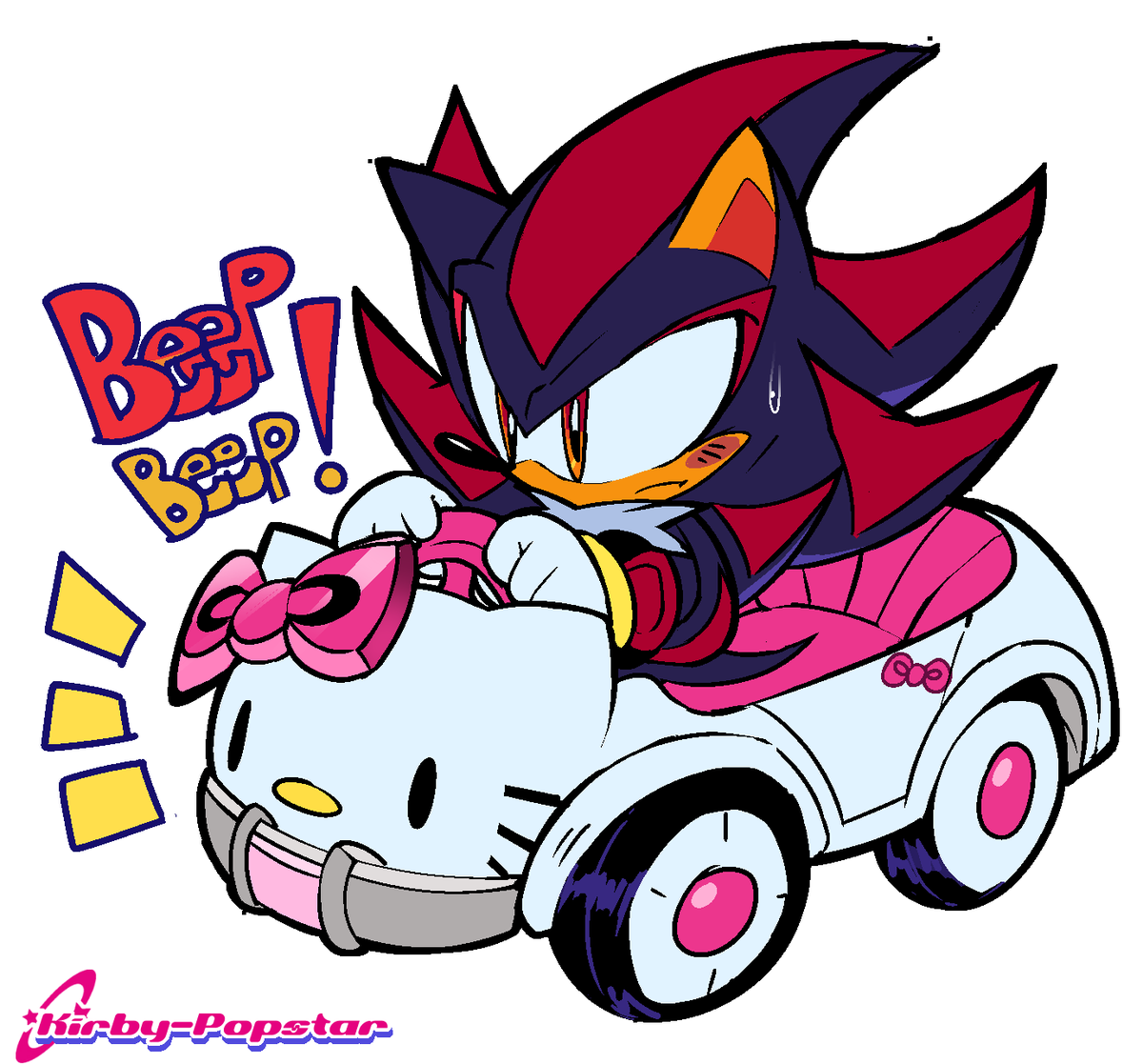 シャドウ・ザ・ヘッジホッグ 「Shadow's new vehicle XD 」|Kirby-Popstarのイラスト