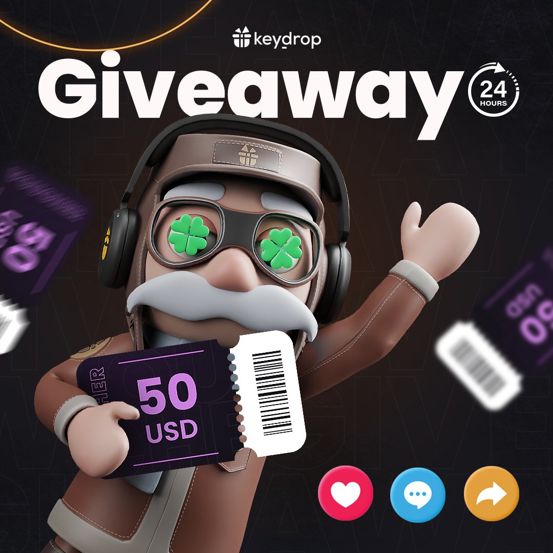 Win $50 VOUCHER in JUST 3 clicks! 🏆

👊 Just leave ❤️ under the post!
🤝 Follow us!
🔁 Retweet!

⏰ Wait 24 hours! 

#giveaways #signfree #freegiveaways #chance #cs2 #steam #case #giveaway #csgoskins #gaming #gamer #esport #keydrop #keydropcom