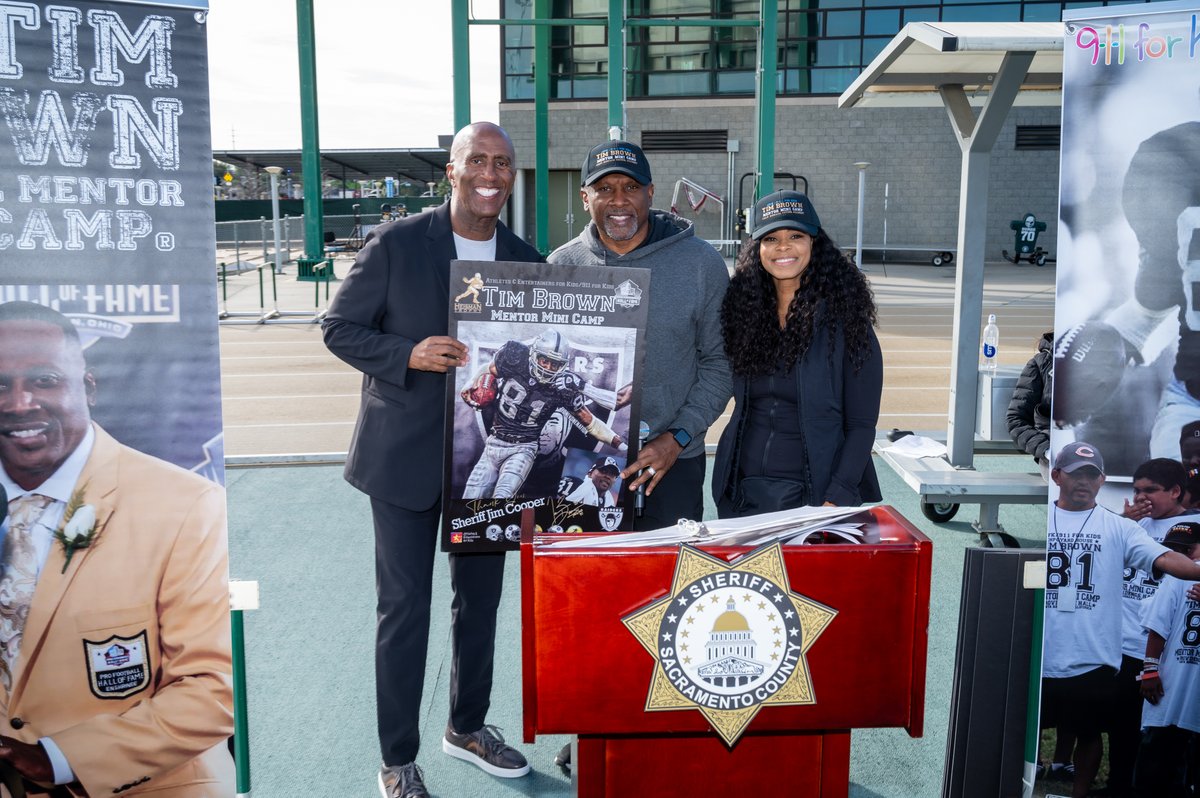Last week, the Sacramento County Sheriff's Office partnered with @81TimBrown and @911forkids to host a football mentorship mini-camp at Sacramento State University. One hundred youths were paired with first responder mentors. Through team activities and football, the mentors…