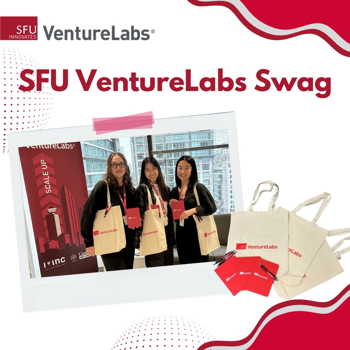 See our co-op students rockin' our new VentureLabs gear! 😎 Become a member for access to business acceleration, mentorship, a top-notch venture curriculum, and pick up your own pen, notebook, and handy tote bag! 💼 Learn more about member perks: venturelabs.ca/apply-for-our-… ✨