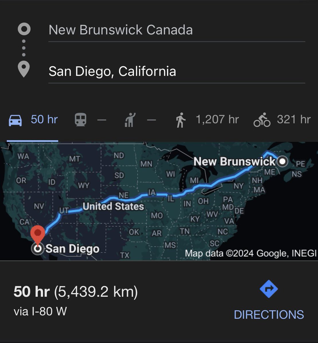 <a href="/BrockRiddickIFB/">Brock Riddick</a> <a href="/Bailey83enigma/">Yahweh</a> For those interested. That is roughly the distance from New Brunswick Canada to San Diego California…twice.