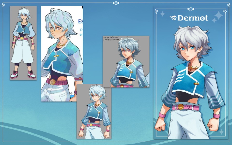 OceaniGame's tweet photo. These were the concept developments for Dermot!

They've undergone significant changes throughout their development! ⭐

#conceptart #characterart #oceani https://t.co/FIh2bfXT0l