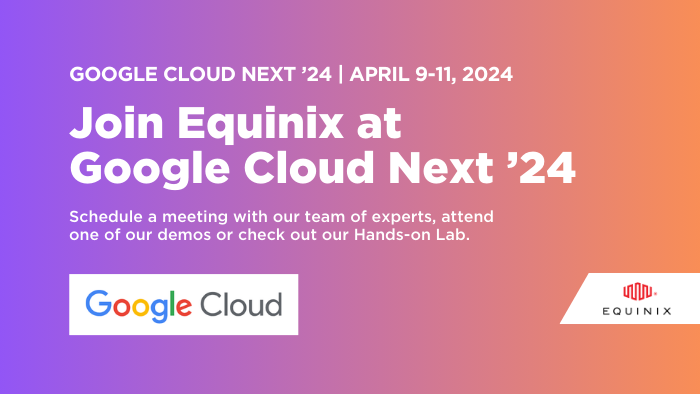 Join #Equinix at #GoogleCloudNext to learn how #Equinix and @googlecloud can help your business leverage data-driven operational efficiencies, innovations, and experiences to compete and succeed. eqix.it/3vwEjjT