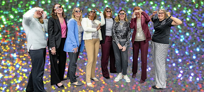 Another Sparkle Day at work. We were so bright we had to wear our eclipse glasses for protection. #weshine #sparkleday
<a href="/tiffanytruitt/">Dr. Tiffany Truitt</a> <a href="/DirectorElemEd/">Tracy Stith-Johnson, Ed.D.</a> <a href="/HCooprider/">Haley Cooprider 📚📝❤️</a> <a href="/kristanformella/">kristanformella</a>