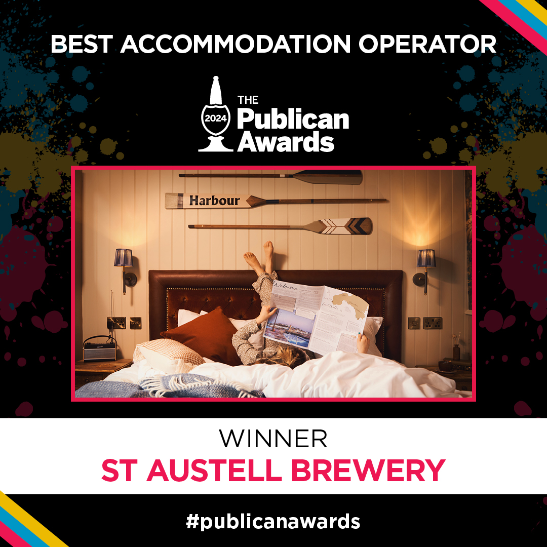 Giving this award a fantastic place to stay for the next year, Best Accommodation Operator goes to… @StAustellBrew! 🙌 #PublicanAwards