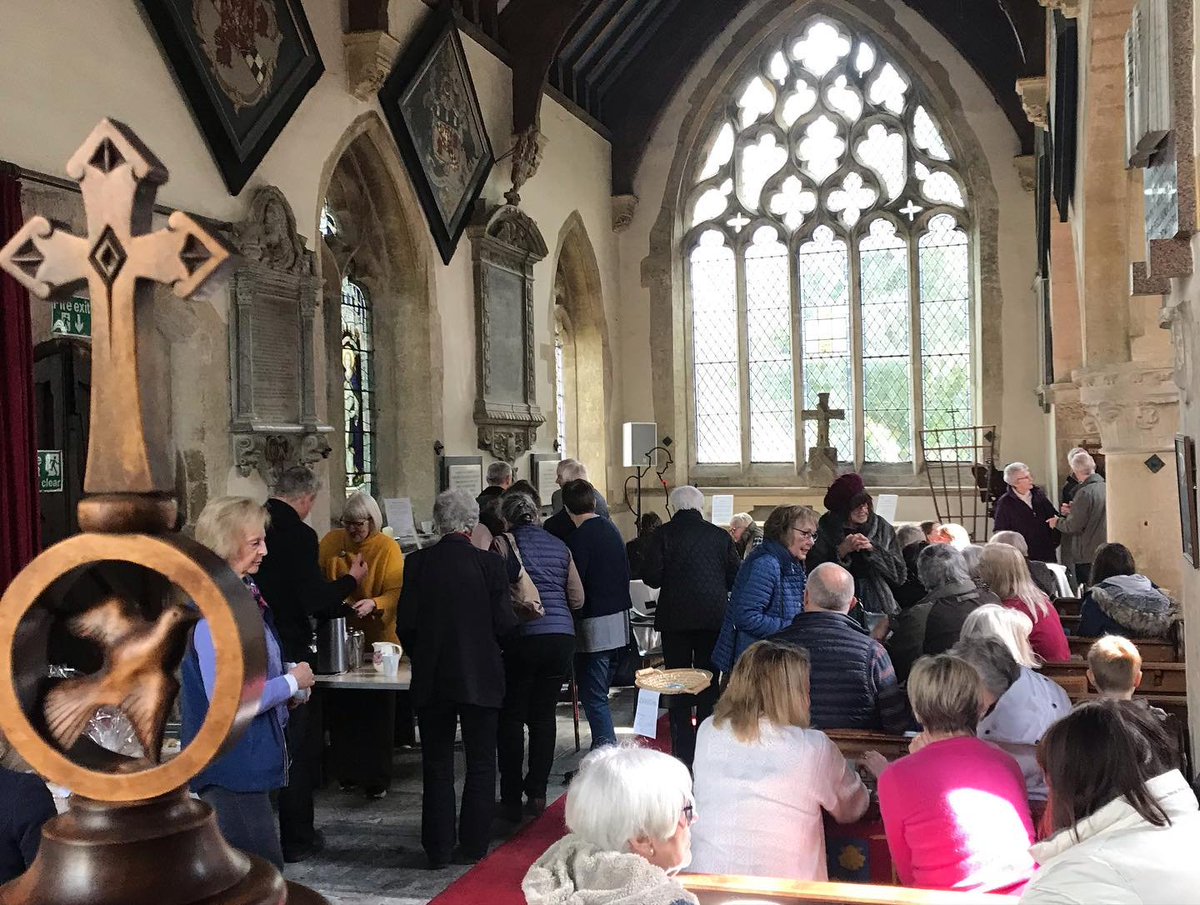 Splendid coffee morning in St Lawrence, Mickleton - a lovely gathering, delightful cake and company - all whilst raising money for @alzheimerssoc 
#church #cotswolds #community #mickleton
@glosdioc