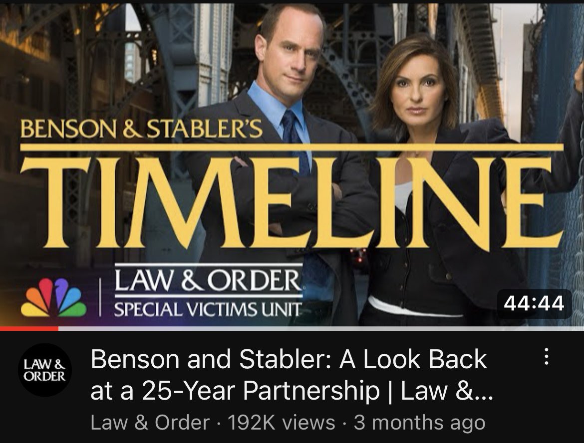 DestinyRules78's tweet photo. Remember when NBC put out a 45 minute EO YouTube video baiting us before the premieres? 
now they’re gonna take the Stabler part away again, and they haven’t seen each other or talked? I can’t make it make sense. 
#RenewOrganizedCrime so whatever it will be can be, not rushed. https://t.co/3yE8EFuOw4
