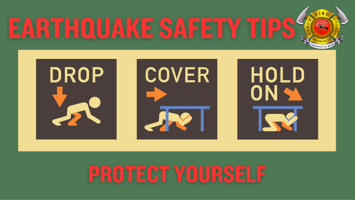 Be prepared for an earthquake #earthquakesafety. Visit northcountyfire.gov for more safety information.