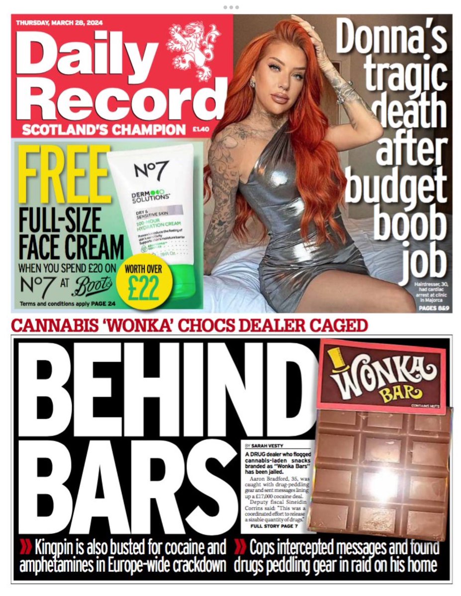 Introducing #TomorrowsPapersToday from: #DailyRecord Behind bars Check out tscnewschannel.com/the-press-room… for a full range of newspapers. Don't forget to support journalism #journorequest #newspaper #buyapaper #news #buyanewspaper