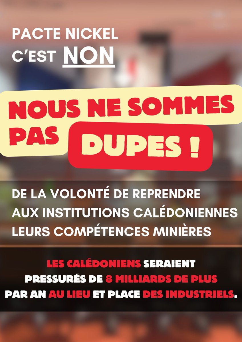 #NousNeSommesPasDupes #NouvelleCaledonie