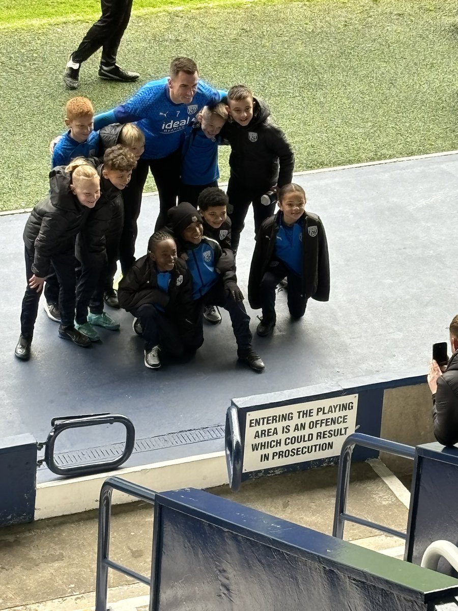 It was great to watch the #Baggies train yesterday. Jed Wallis made these kids day as well. Top man.