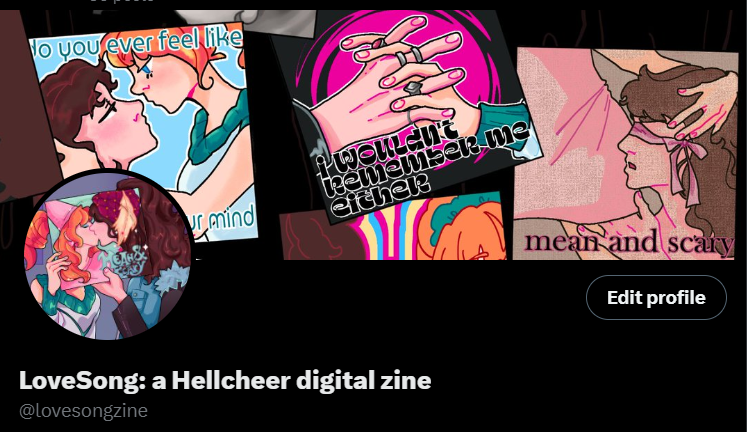 lovesongzine's tweet photo. Today we're looking pretty sweet and very metal thanks to our dear social media artist @AnyaRlly!! 💖 Check out our profile! And let's give her a standing ovation!!!📣🎸❤️🔥
The full pieces will be available for you to enjoy in the zine! Don't miss them!! #hellcheer #lovesongzine https://t.co/J8JPPimRQ3