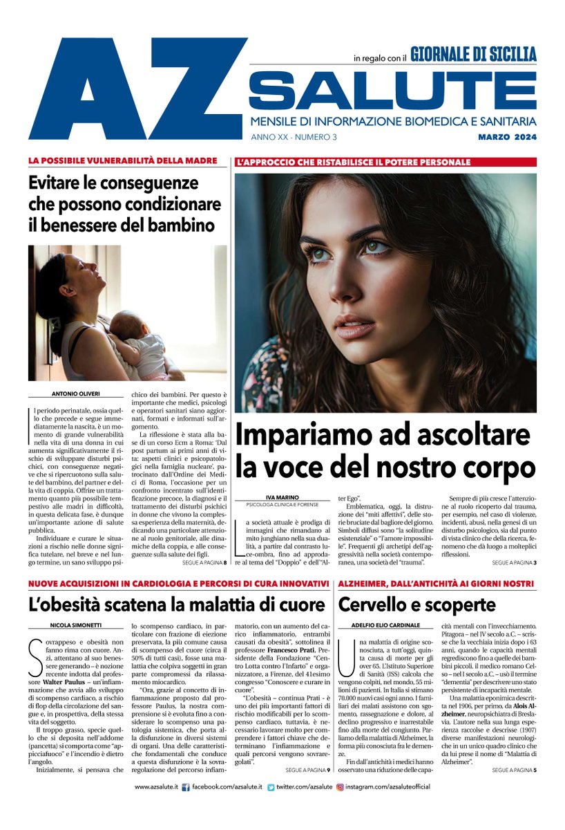 AZ Salute (@azsalute) on Twitter photo Cari lettori, ecco il numero di marzo del tabloid AZ Salute. Lo trovate, come ogni ultimo mercoledì di ogni mese, allegato gratuitamente al Giornale di Sicilia.
azsalute.it/wp-content/upl…
#azsalute <a href="/nicolosideluca/">Carmelo Nicolosi</a> #giornaledisicilia #Salute #benessere #medicina #ricercascientifica Cari lettori, ecco il numero di marzo del tabloid AZ Salute. Lo trovate, come ogni ultimo mercoledì di ogni mese, allegato gratuitamente al Giornale di Sicilia.
azsalute.it/wp-content/upl…
#azsalute <a href="/nicolosideluca/">Carmelo Nicolosi</a> #giornaledisicilia #Salute #benessere #medicina #ricercascientifica