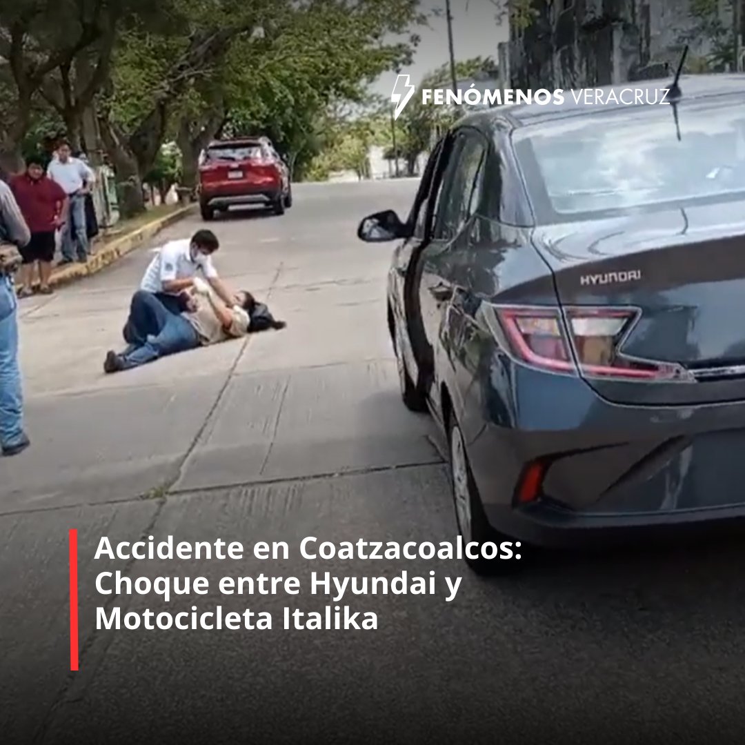 fenomenosver's tweet photo. Accidente en Coatzacoalcos: Choque entre Hyundai y Motocicleta Italika
Más Información: https://t.co/jNtajF74dP https://t.co/O3imLQEPSS