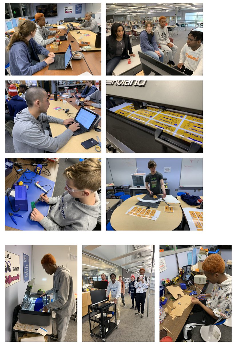#InvenTeam accomplished a LOT over spring break: designed, assembled & soldered new circuit boards; laser cut prototype parts; designed & printed window clings to increase awareness of safe-passing laws; trained AI models; wrote a blog post. Whew! @CountryDay #WeAreCountryDay