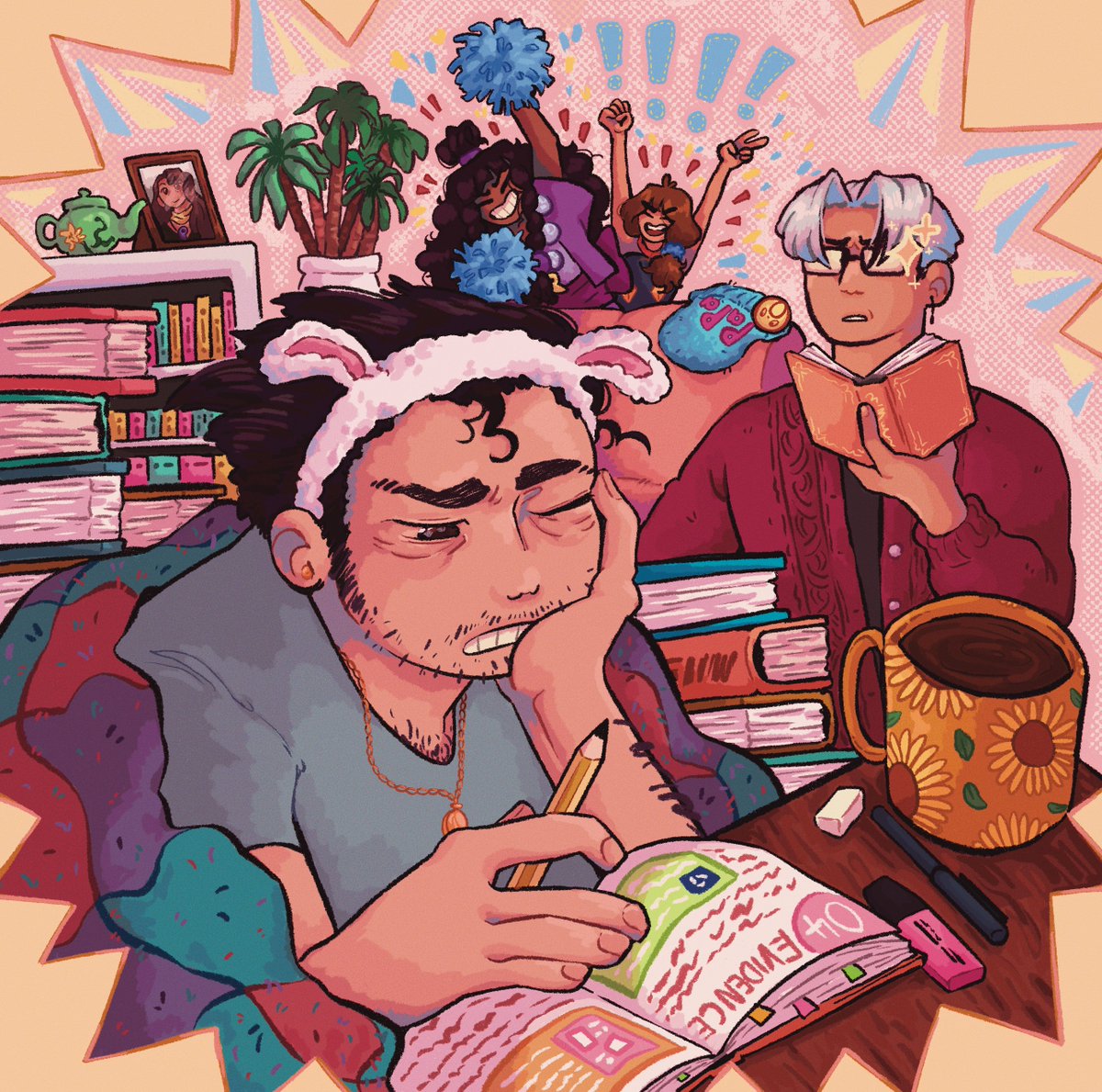 PHOENIX your bar exam is TOMORROW you gotta STUDY!! #aceattorney