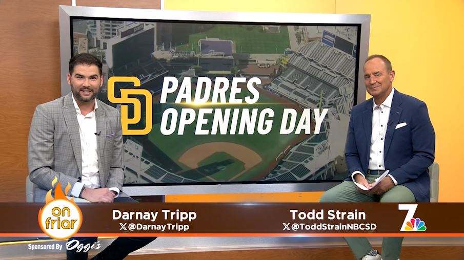 Join @TODDSTRAINNBCSD and me for a Padres Opening Day preview on the @nbcsandiego streaming channel! Catch it tonight on 9 and 10pm, and Thursday at 11:30 and 12:30.
