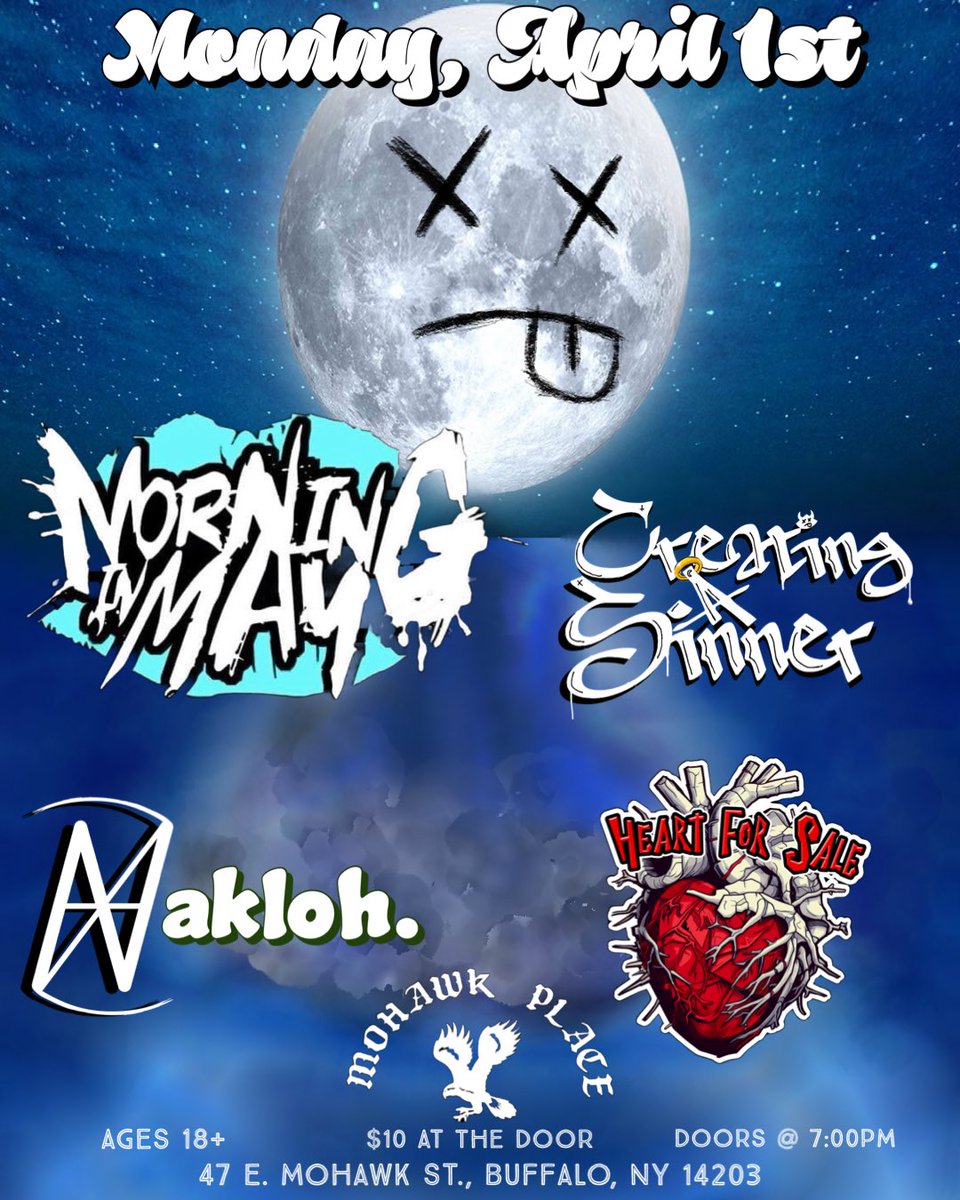 CreatingASinner's tweet image. MONDAY MONDAY MONDAY!!!
Who tf is coming to Mohawk to make the first day in April the best!?