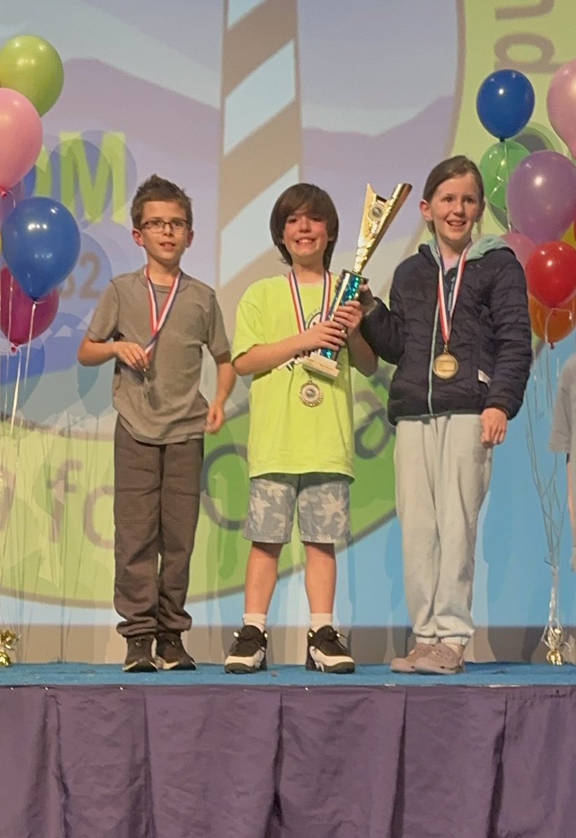 iteach_usolve's tweet photo. So proud of our Odyssey of the Mind kiddos! This is their 1st year together and the 1st year some of these kids have competed. They worked hard and received 1st place at the regional and state level, now they are headed to the World finals!! @wsfcs @meadowlarkws @TriciaTMcManus https://t.co/n7X5vd0VFb