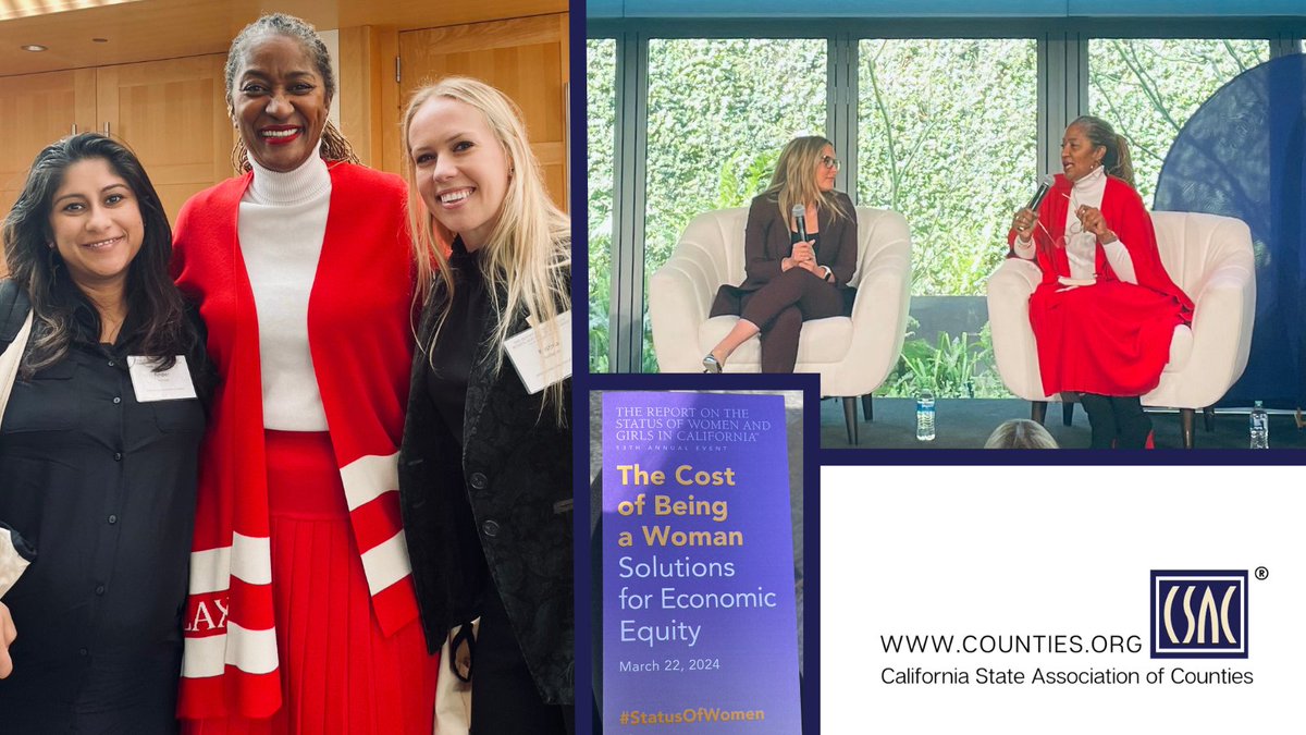 CSAC_Counties's tweet image. CSAC Legislative Analysts &amp;amp; WLF staff leads support @CountyofLA Supervisor @HollyJMitchell at @MSMU_LA's Report on the #StatusOfWomen &amp;amp; Girls, examining  barriers to financial well-being &amp;amp; highlight opportunities for lasting change to create a more equitable &amp;amp; vibrant future.