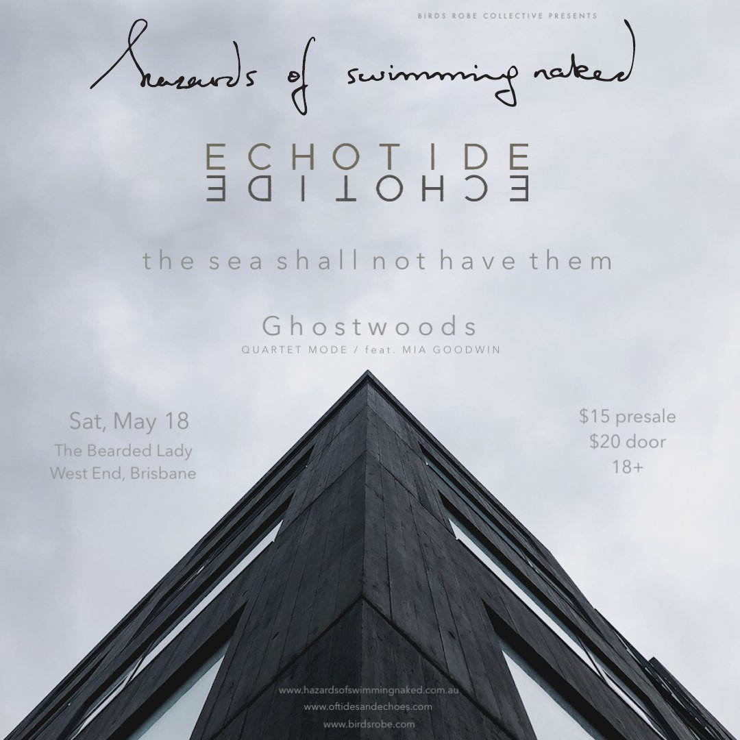 echotidemusic's tweet photo. Stoked to resume live shows with this absolute monster of a Brisbane lineup comprised of some of the best friends we've made along the way, presented by Birds Robe. May 18, Bearded Lady. Ticket link in our bio. https://t.co/mftRrqngo7