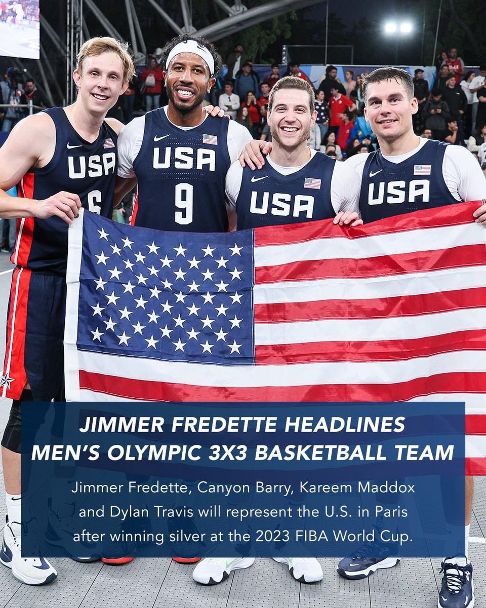 Congratulations to @BYUMBB 🤙🏀 star @jimmerfredette on making @TeamUSA 🇺🇸! Utah will be well represented at @Paris2024!! #Olympics #Paris2024 #Jimmer #BYUBasketball #GoCougs #Utah #SaltLakeCity #SLCUT2034 📸: @NBCOlympics