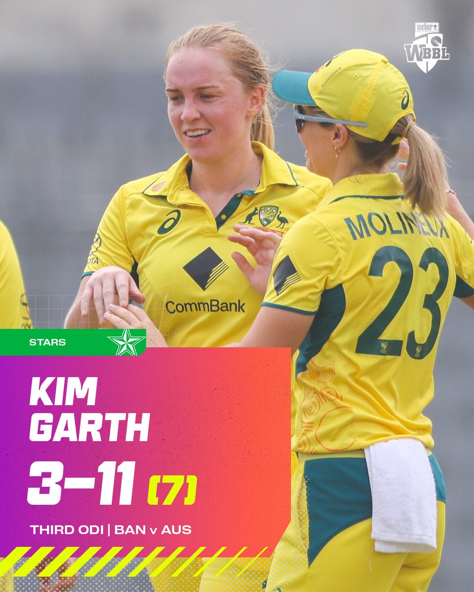 Kimmy G with a star performance to give the Aussies a 3-0 series sweep over Bangladesh! #BANvAUS