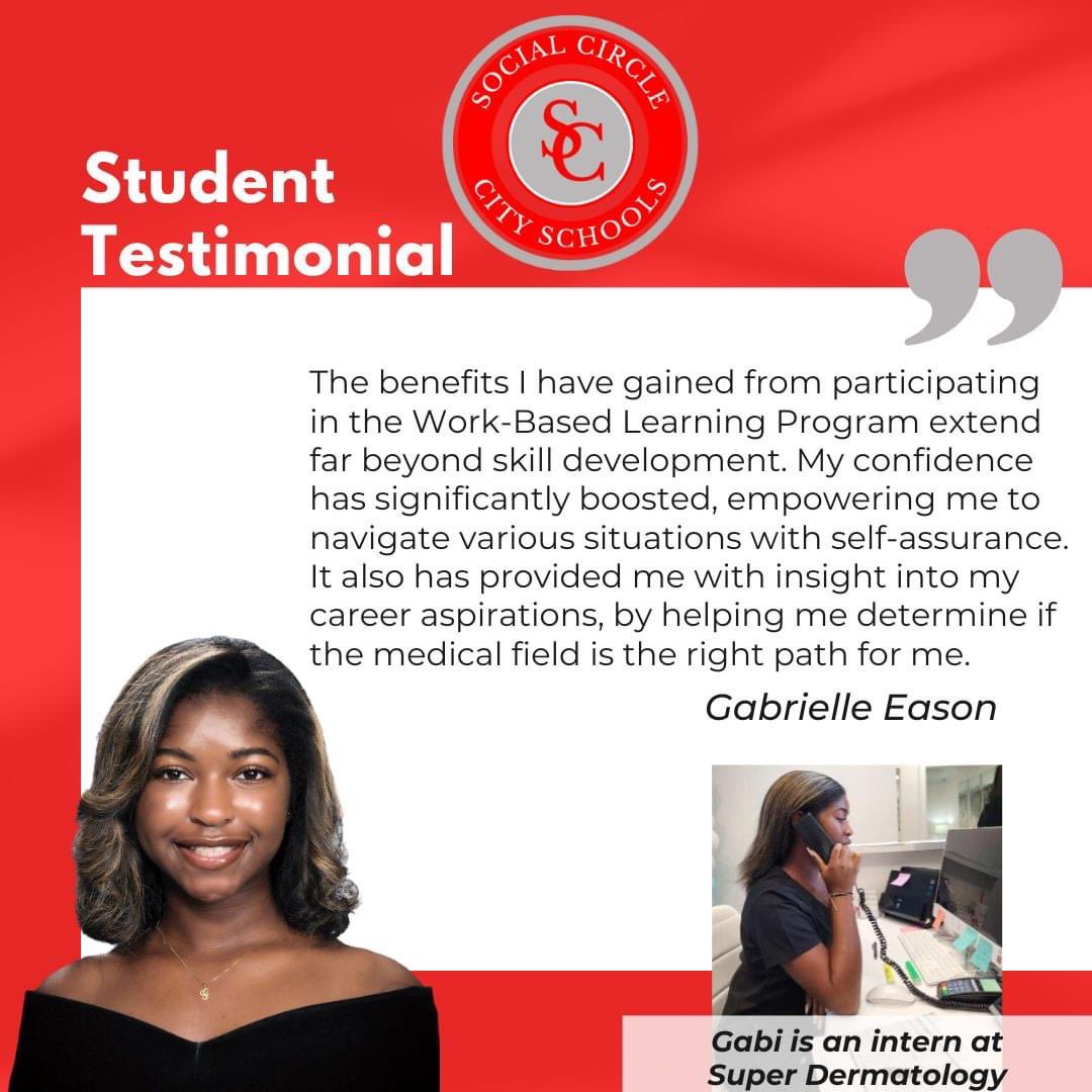 It’s #WorkforceWednesday, and we are celebrating the hard work + dedication of SCHS senior, Gabrielle Eason. In addition to valuable job skills, Gabi stated that her confidence has boosted as a result of her participation in the WBL program. We are proud of you, Gabi!
#sccsallin