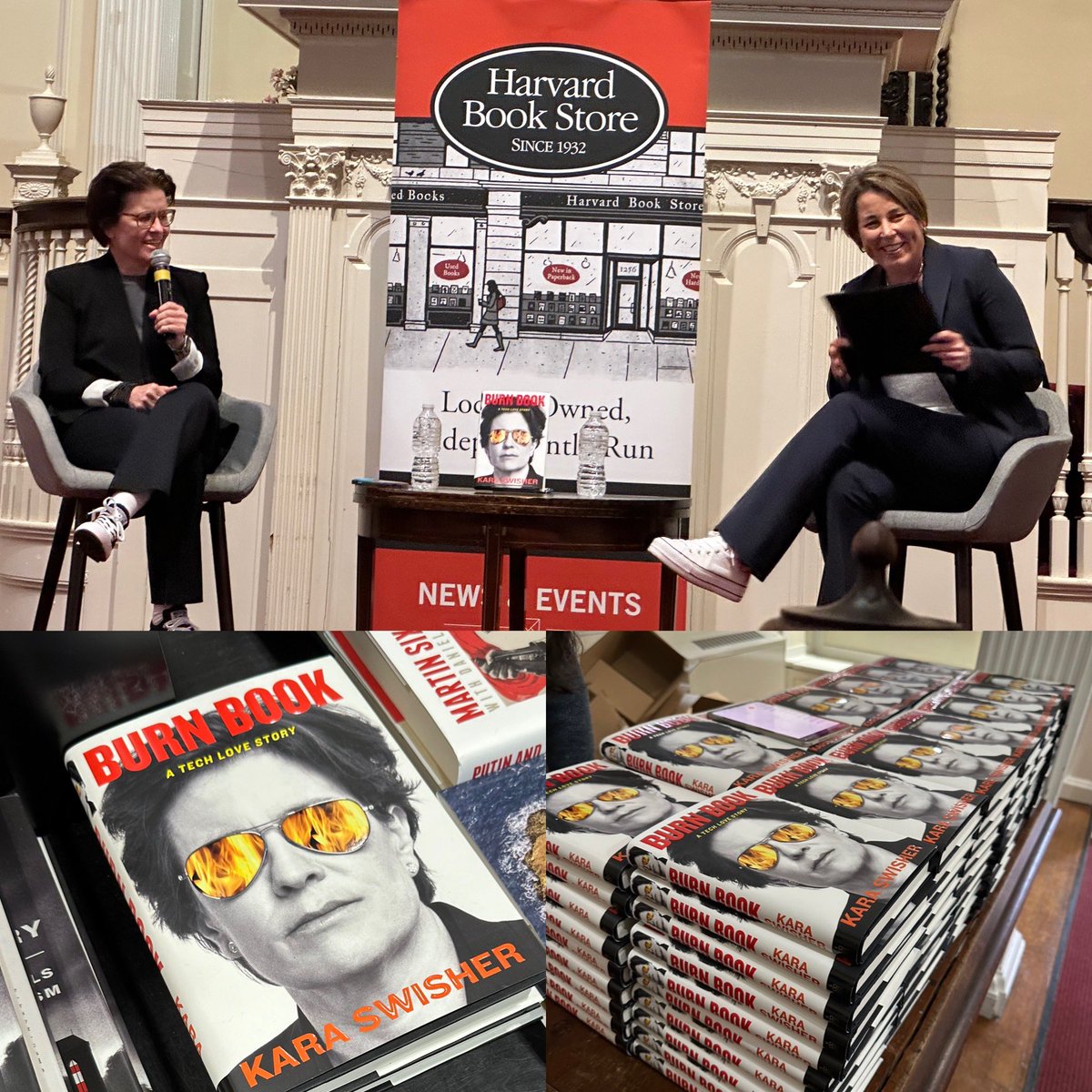 So excited for @karaswisher’s book talk conversation with @MassGovernor ! Pick up your copy of #BurnBook ! Add to the inferno and grab a copy of #UnmaskingAI 🔥