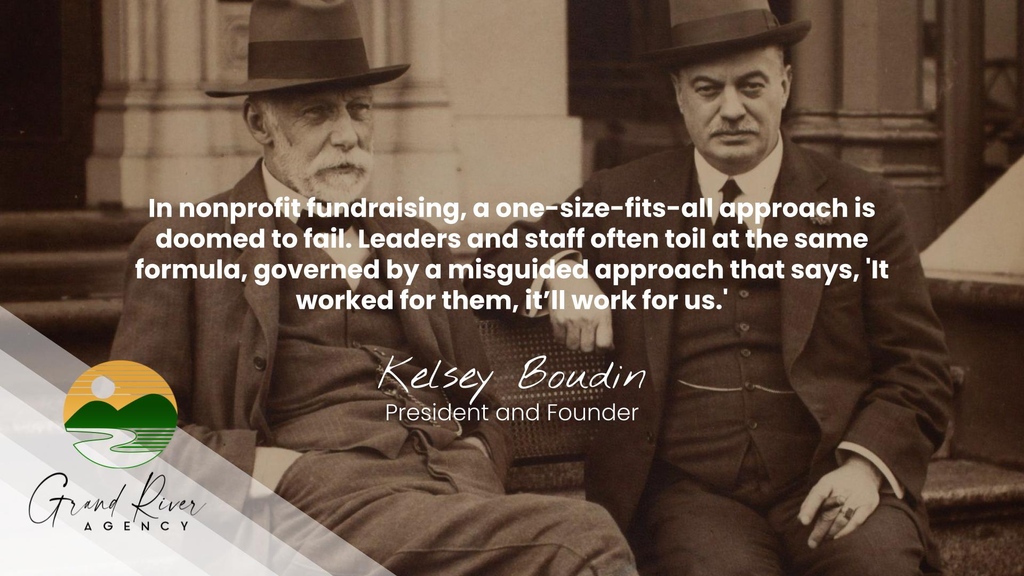 In nonprofit fundraising, a one-size-fits-all approach is doomed to fail. - Kelsey Boudin

stcommunicationsstrategies.com/nonprofit-fund… 

#marketing #nonprofitfundraising #nonprofitmarketing #stratcomm #strategiccommunications #nonprofittips #nonprofitmanagement #grandriveragency