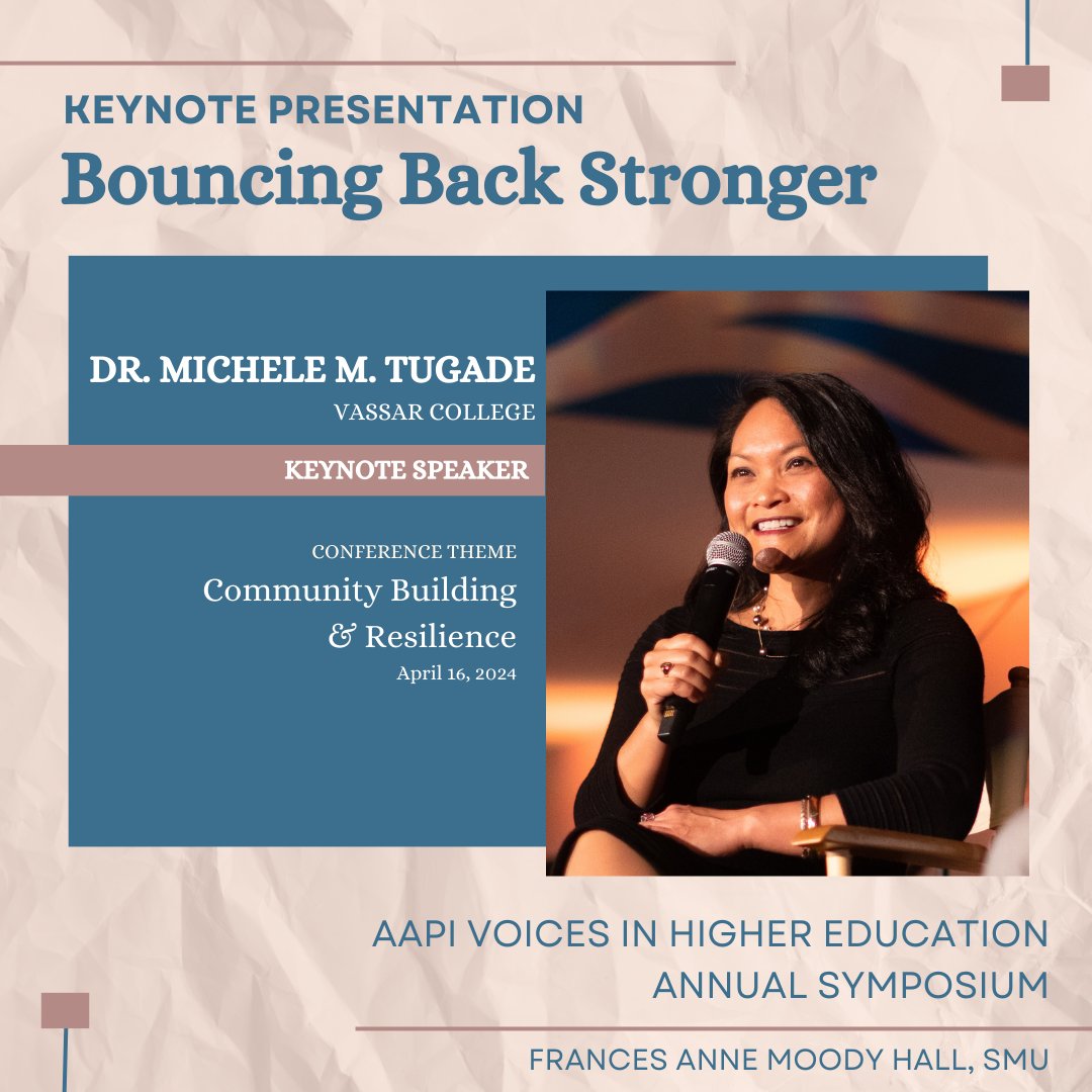 Celebrating legacies, histories, cultures & communities. Honored to be the Keynote Speaker at the AAPI Voices in Higher Education Symposium at @SMU! Looking forward to meeting scholars across various disciplines! lnkd.in/ecmZ2rtD #reflect #commemorate #resilience @vassar