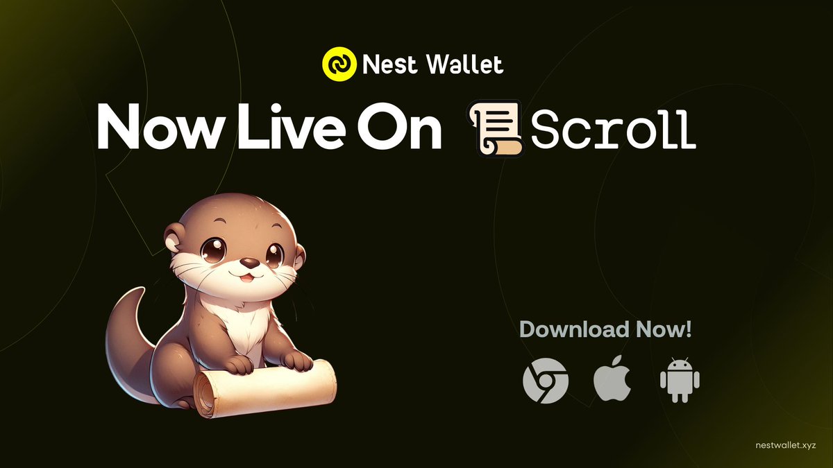 nestwalletxyz's tweet photo. Nest Wallet now live on @Scroll_ZKP! 📜

Connect to any dApp on Scroll and farm [REDACTED] effectively using the best UI/UX in the wallet game. ��‍🌾

Bridge now!👇
https://t.co/N25RR9GxJJ https://t.co/URMLJjCFN4