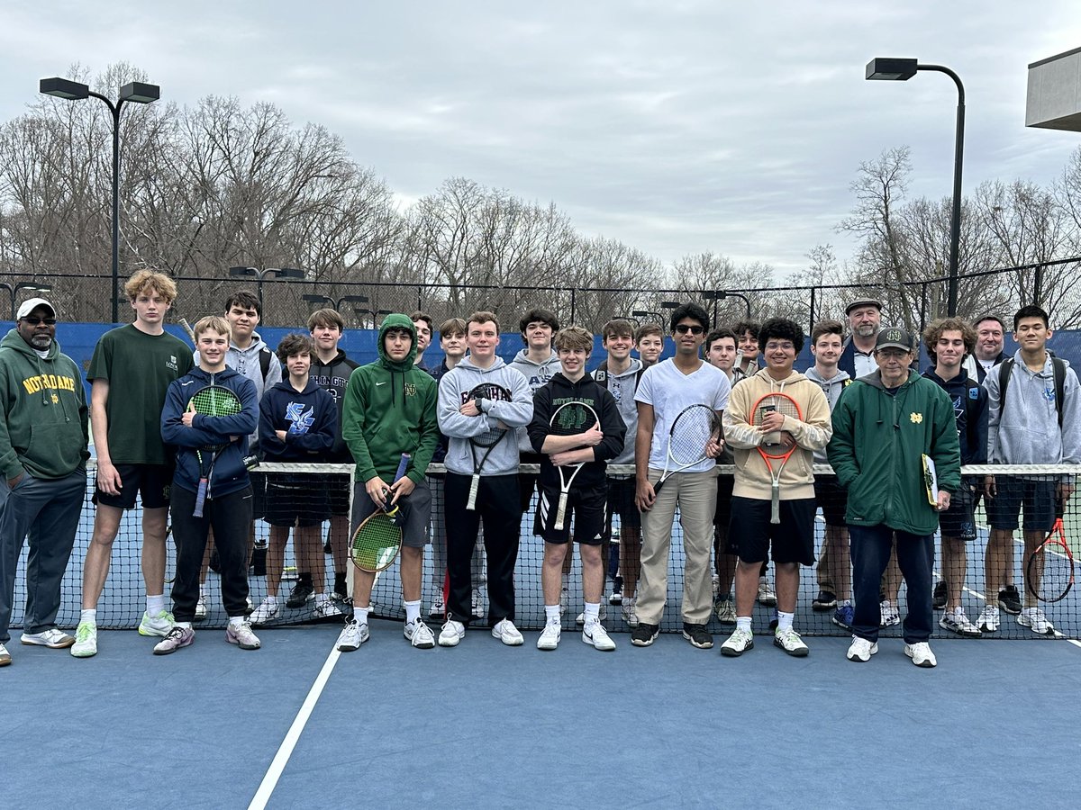ecboystennis's tweet photo. Great day at our annual scrimmage with @NDWHAthletics men’s tennis team!  Now ready for the regular season to begin next week! #WeAreEC  @EastCatholicAD https://t.co/3jLG4B88oE
