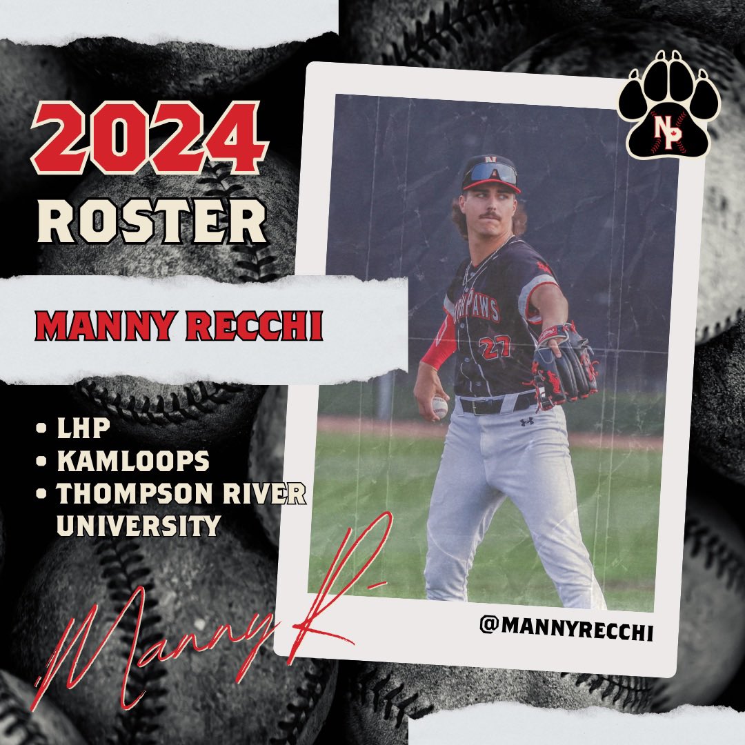 📣 ROSTER ANNOUNCEMENT!!📣 Manny Recchi is back in 2024 for his second year with the NorthPaws! The ‘Paws are looking forward to having the Kamloops local back at the park - welcome back Manny! Season passes are on sale for $425 and are available at tickets.northpawsbaseball.ca/events/27529-s…