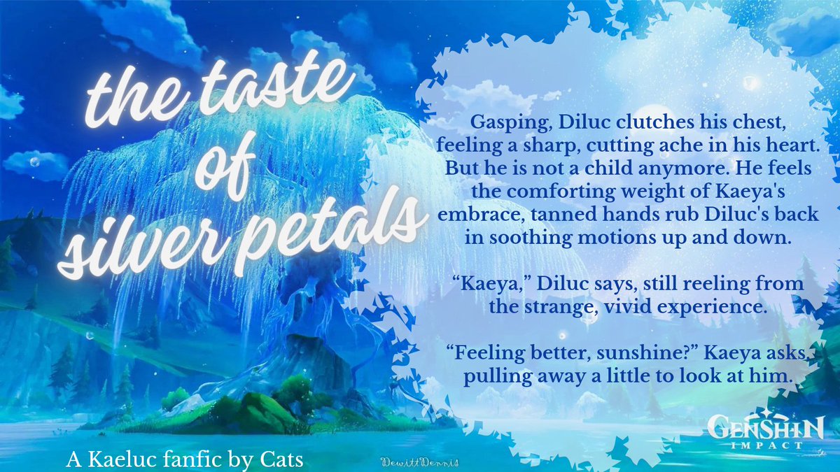 KaeyaCrystalfly's tweet photo. the taste of silver petals

Chapter III
Fantasy KaeLuc AU
Rating: M
Written for @kaelucreversebb
Collab with: @/koscheib on tūmblr
#kaeluc #kaelucrbb 

https://t.co/WZW9wcH8an https://t.co/ZAfh9vLW48