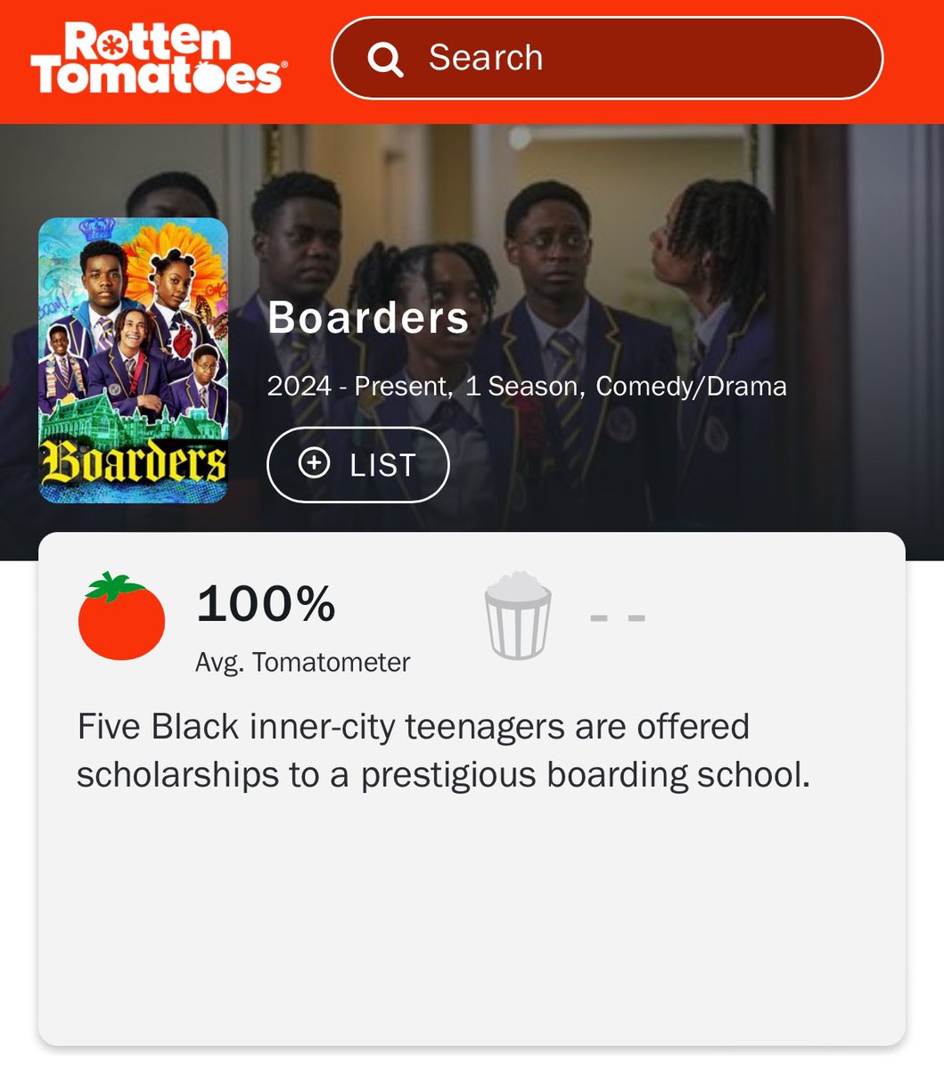 FilmUpdates's tweet image. ‘BOARDERS’ holds a score of 100% on Rotten Tomatoes.

All episodes now streaming on iPlayer in the UK and Tubi in the US.