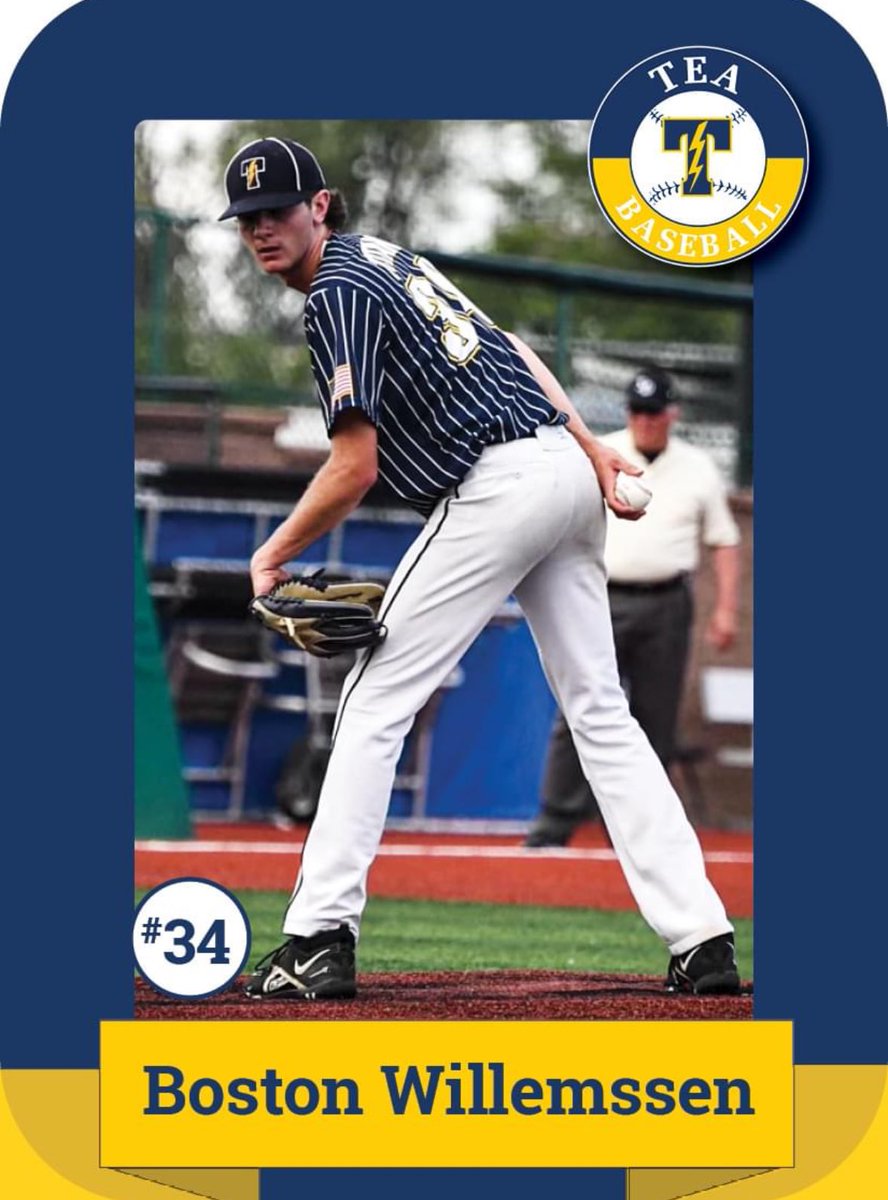 The first Tea Varsity Baseball home game is a week from today — Tuesday, April 2, with a double-header against Harrisburg at 5 p.m. and 7 p.m. 

We'll be sharing our senior players' "baseball cards" throughout the season. 

SENIOR SPOTLIGHT WEEK 1: #34 Boston Willemssen