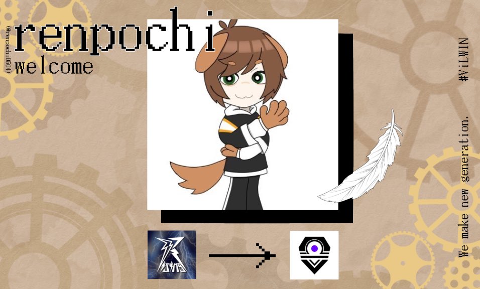 2pick_ViL's tweet image. 【NEW MEMBER】

joined -renpochi(@renpochi0504)

Rising様より以上の選手がViViD LIBRAに移籍加入となりました。
#ViLWIN